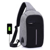 2019 new Single Shoulder Backpack Anti-theft Backpack Men's Burglar USB Charging Crossbody Bag Men&Female Stealth Zipper Bag