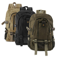 Anti Theft  Men Canvas Backpack Vintage Satchel Rucksack School Travel Shoulder Bag Waterproof  Large Capacity Laptop Backpack