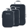 Compression Packing Cubes 3 Set Travel Organizer Accessories for Carryon Luggage Suitcase & Backpack by Semary