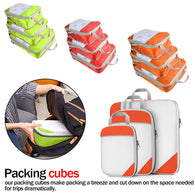 Compressible storage bag set Three-piece Compression Packing Cube Travel Luggage Organizer foldable Travel Bag Organizer