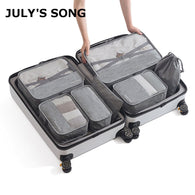 7pcs/set Men Travel Bag Sets Waterproof Packing Cube Portable Clothes Sort Case Women Luggage Organizer Bag Accessories dropship