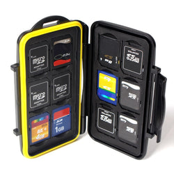 12SD+12TF Waterproof Memory Card Storage Box Holder Memory Card Carrying Pouch Case All In One Anti-Shock Camera Memory Card Bag