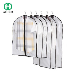 WHISM Waterproof Clothing Storage Bag Dust Cover Clothes Garment Bags Anti-moisture Clothes Organizer Suit Coat Protector