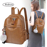 BeaSumore New Women Shoulder Backpack PU Leather Travel Bag  Fashion Hand School Bag