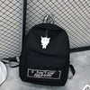 Women Canvas Backpack Women's Backpacks Doll Pendant Woman Shoulder Bag Harajuku Black Backpack Female Fashion Mochila Bagpack