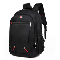 Casual Solid Color Material Oxford Man's Backpack Multi-functional Large-capacity Student Schoolbag Simple Bag