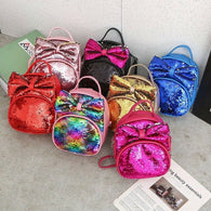 New 2019 Chlidren Kids Shoulders Bag Cute Sequins Bow Casual Travel Girls Backpack Sequined Bow Backpack